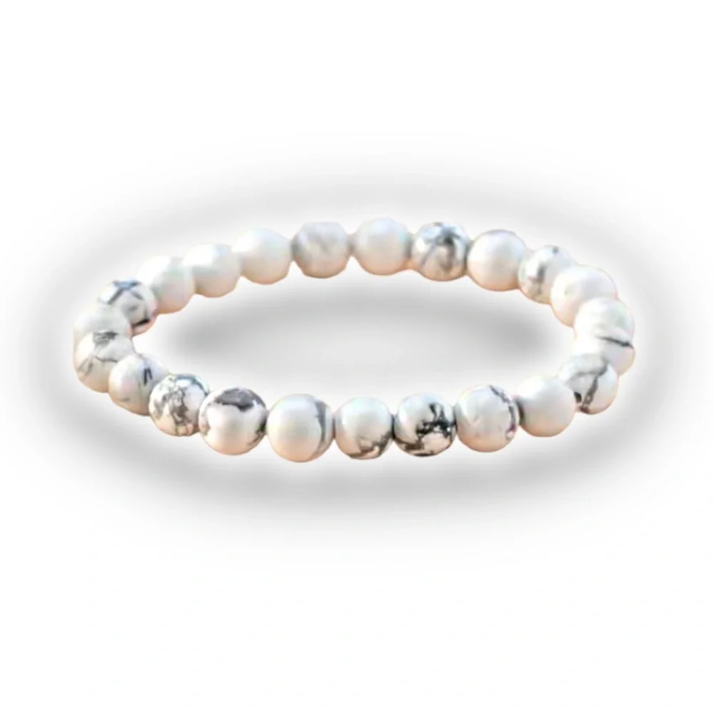 Howlite Chakra Stone Bracelet - Picture 4 of 5